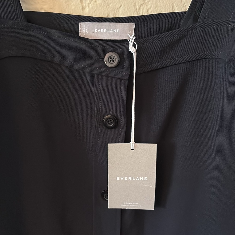 Everlane The Japanese GoWeave Picnic Dress Black Size 12-